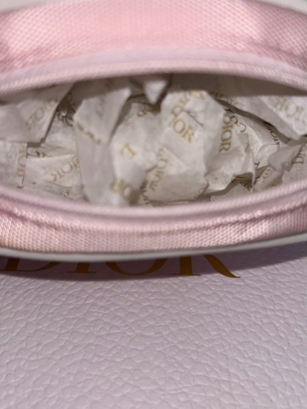 Christian Dior Pink/White Nylon #2 Trousse with Patent Bow Detail - Picture 9 of 10